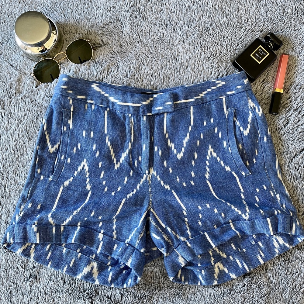 J. Crew 4” chino short cat eye denim pattern